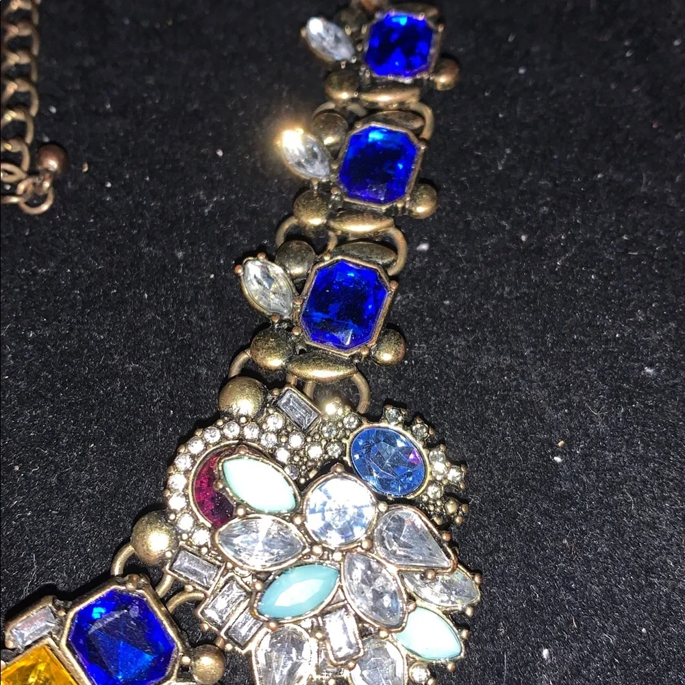 Natasha couture Crystal  Statement Necklace with extender - Picture 7 of 8